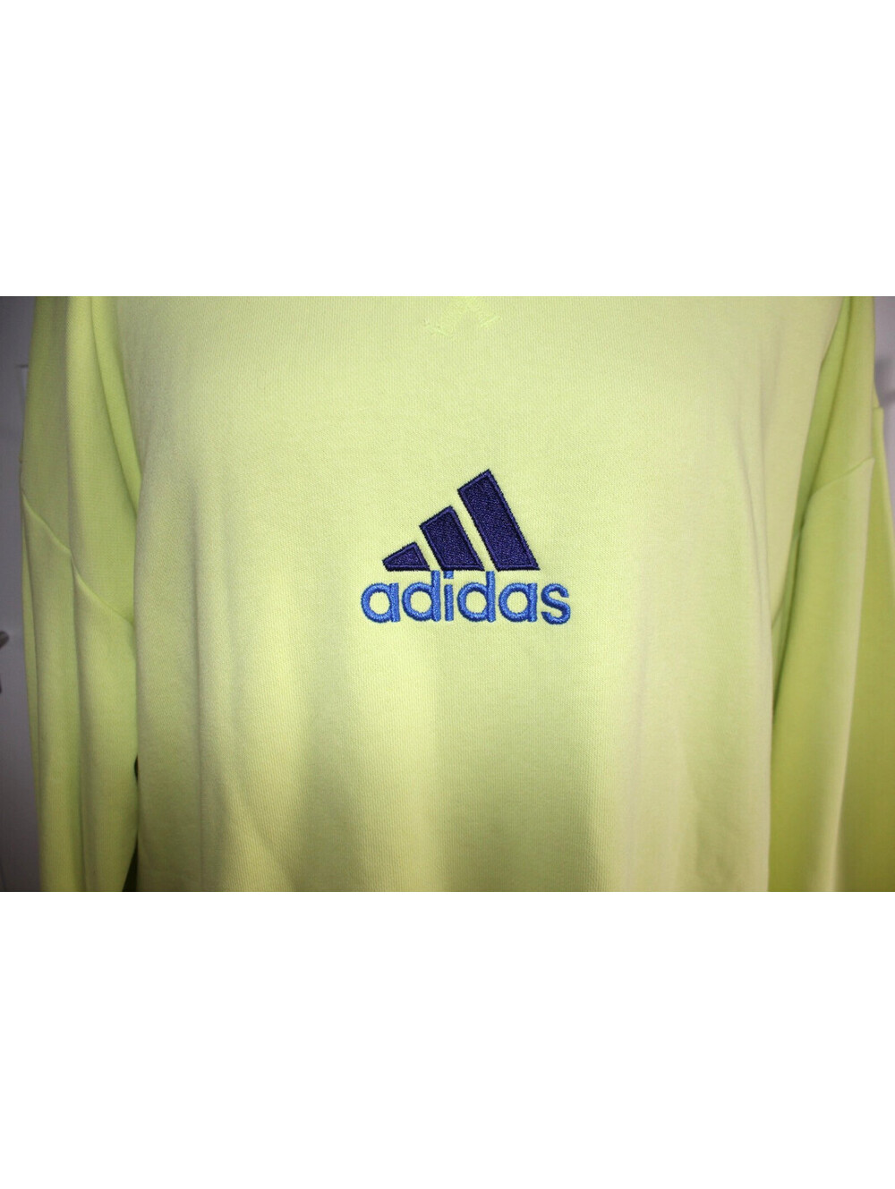 adidas Juventus FC Sweatshirt Mens Large L Signal Green Crewneck Soccer Pullover - Picture 3 of 14